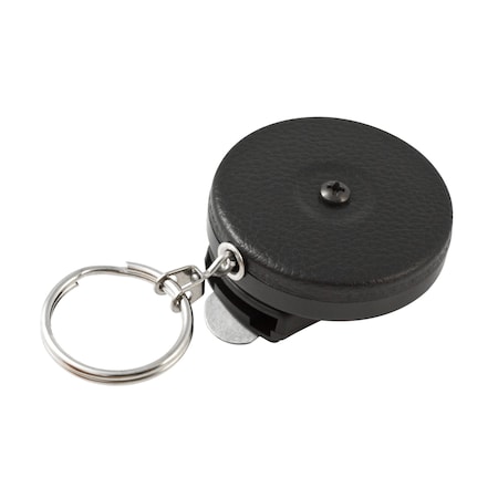 Key-Bak Original Series Spinner Back, Black Front, 24 in. Stainless Steel Chain, Spin Release Belt Clip, Bulk 0004-004
